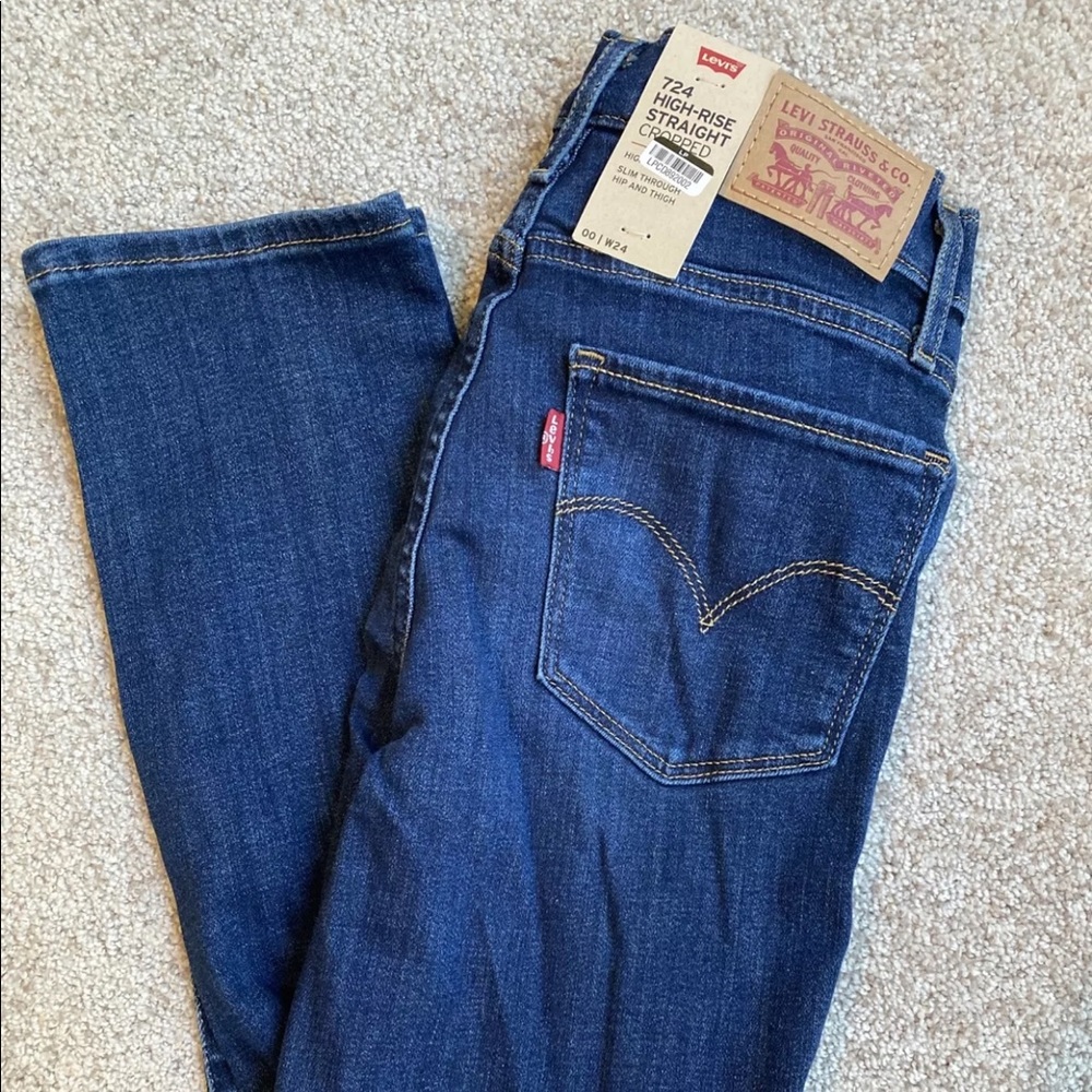 Womens 00 Levi’s 724 High Rise Straight Jeans Crop